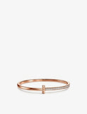 Tiffany & Co. T1 Narrow 18ct Rose Gold and Diamond Bracelet