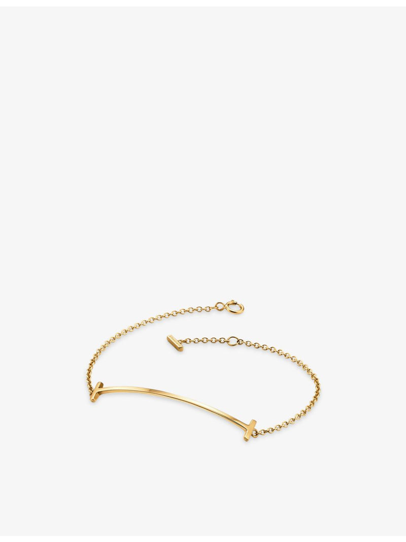 Tiffany T Smile 18ct yellow-gold bracelet, imported from the UK