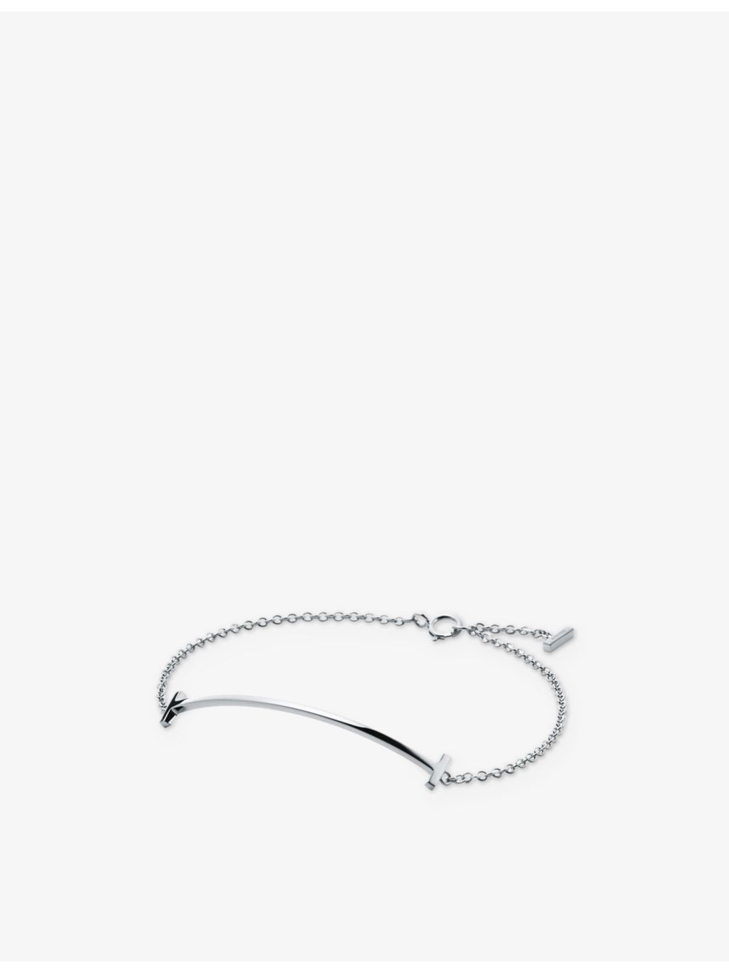 Tiffany T Smile 18ct white gold bracelet, 15.86cm (British brand)