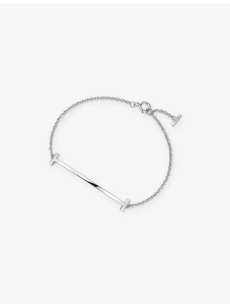 Tiffany T Smile 18ct white gold bracelet, 15.86cm (British brand)