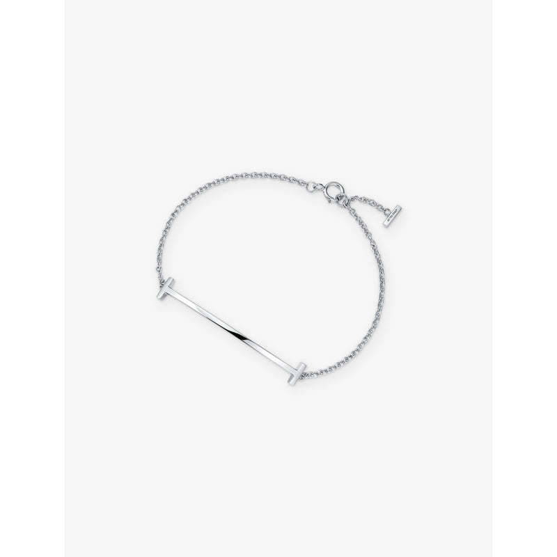 Tiffany T Smile 18ct white-gold bracelet - S