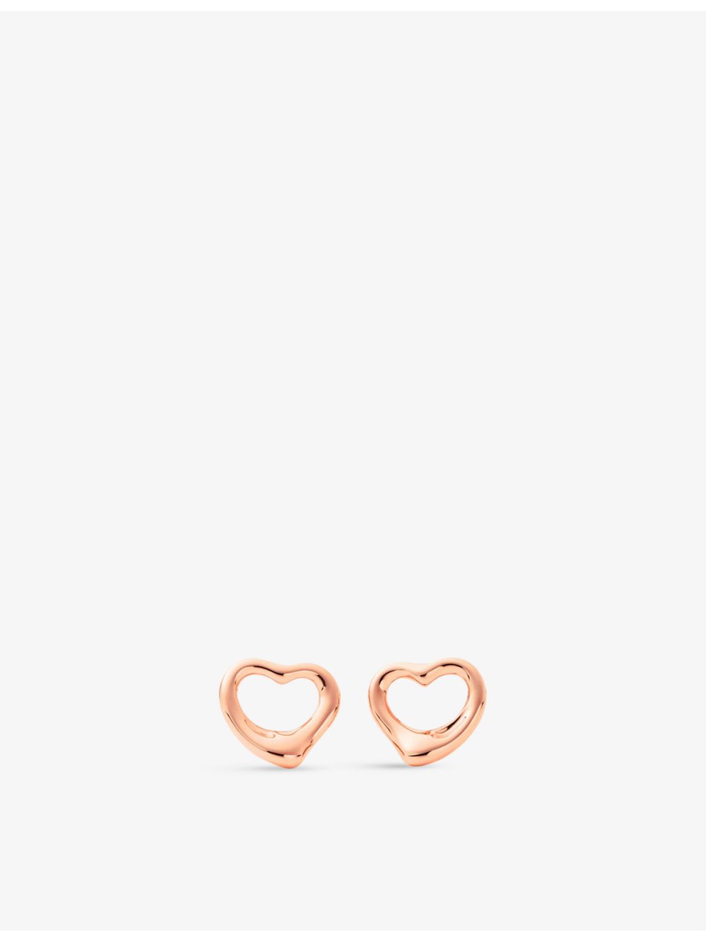 Tiffany Elsa Peretti open heart earrings 18ct rose gold (British brand)