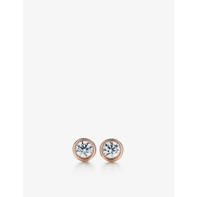 selfridges Tiffany & Co. Diamonds by the Yard Diamond and 18ct Rose-Gold Stud Earrings- Buy online at McGrocer