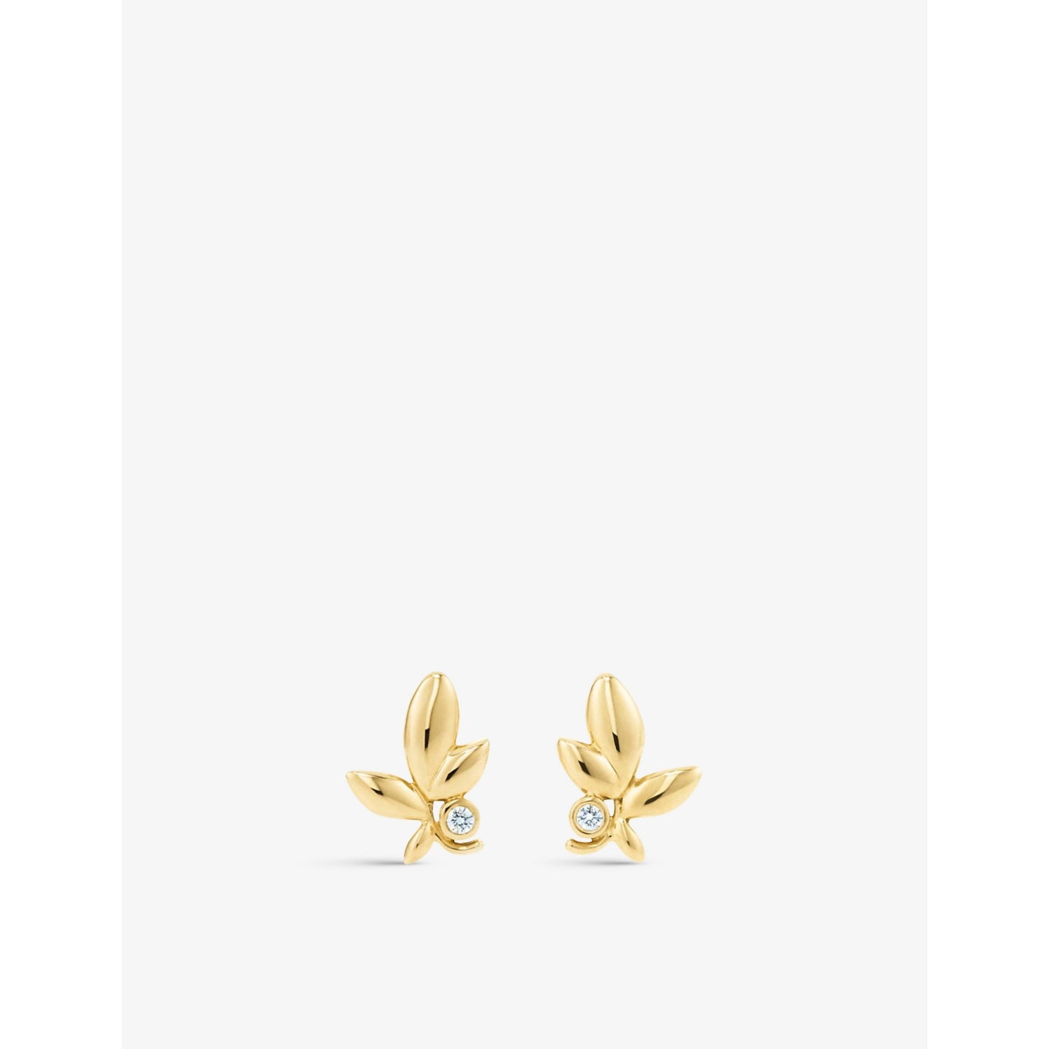 Tiffany & Co olive leaf earrings in 18ct yellow gold, UK version