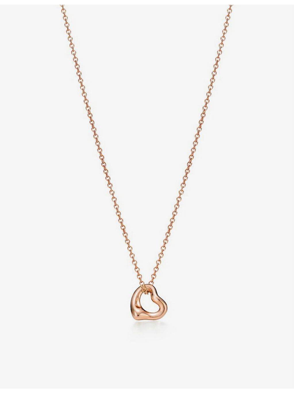 Tiffany & Co Open Heart 18ct rose-gold necklace (British brand)