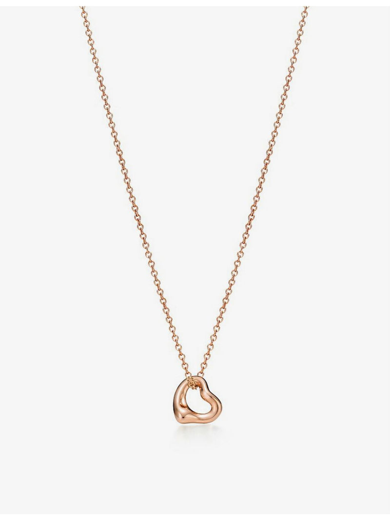 Tiffany & Co Open Heart 18ct rose-gold necklace (British brand)