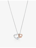 Tiffany & Co Open Heart necklace sterling silver rose gold, UK version