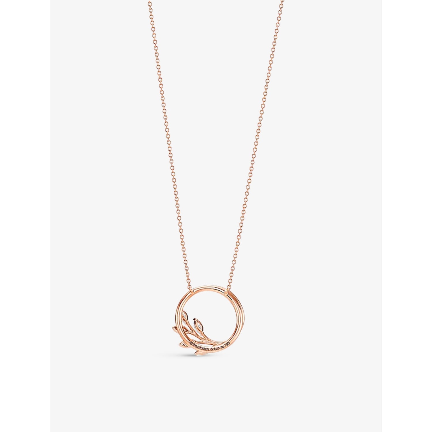 Tiffany & Co Vine Circle pendant 18ct rose gold - British product