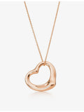 Tiffany & Co. rose gold open heart necklace, imported from the UK