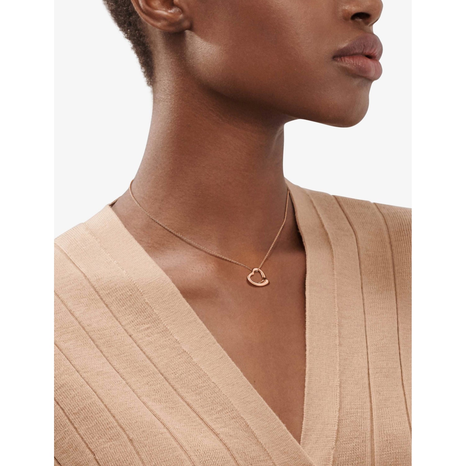 Tiffany & Co. Open Heart rose-gold pendant, imported from the UK