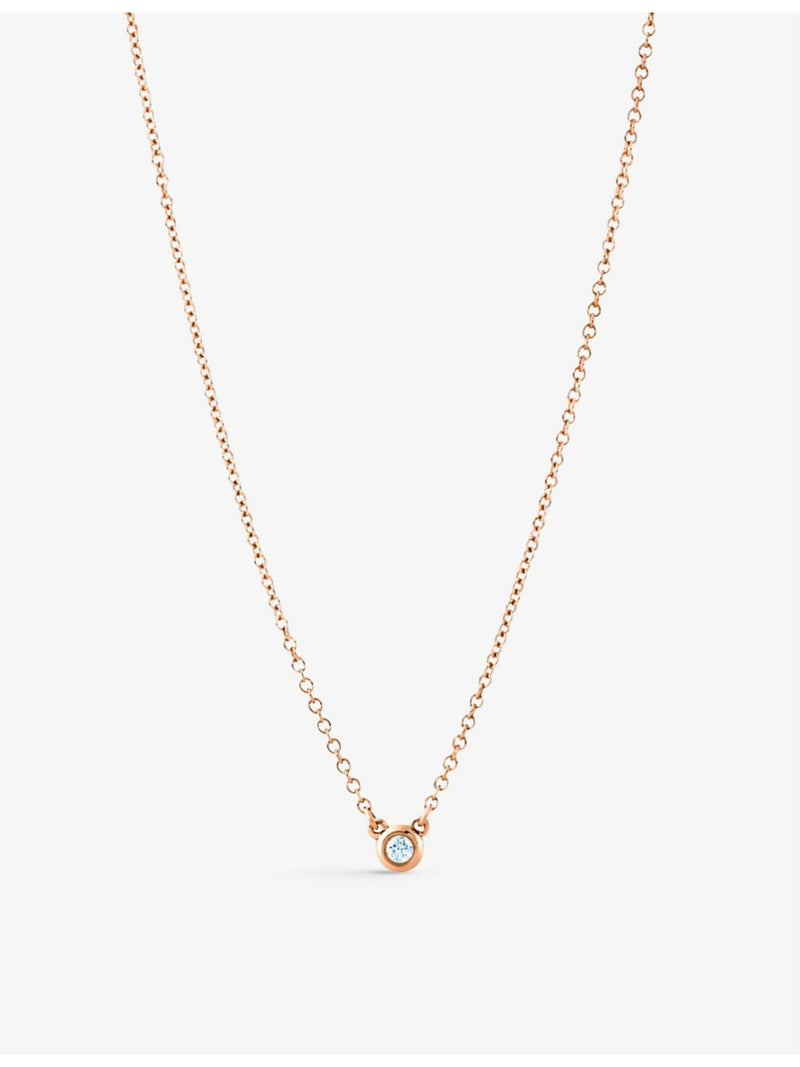 Tiffany & Co 18ct rose gold diamond pendant - British product