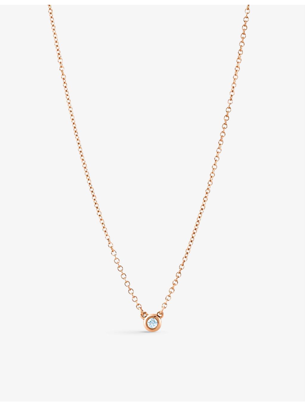 Tiffany & Co 18ct rose gold diamond pendant - British product