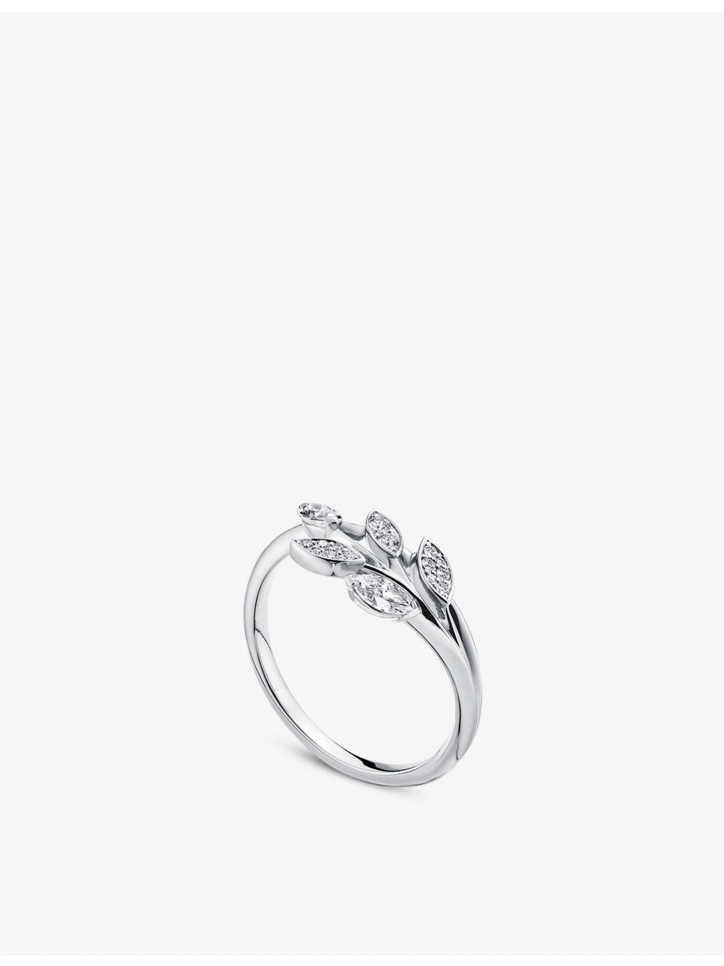 Tiffany Victoria Vine diamond and platinum ring 0.24ct - British product