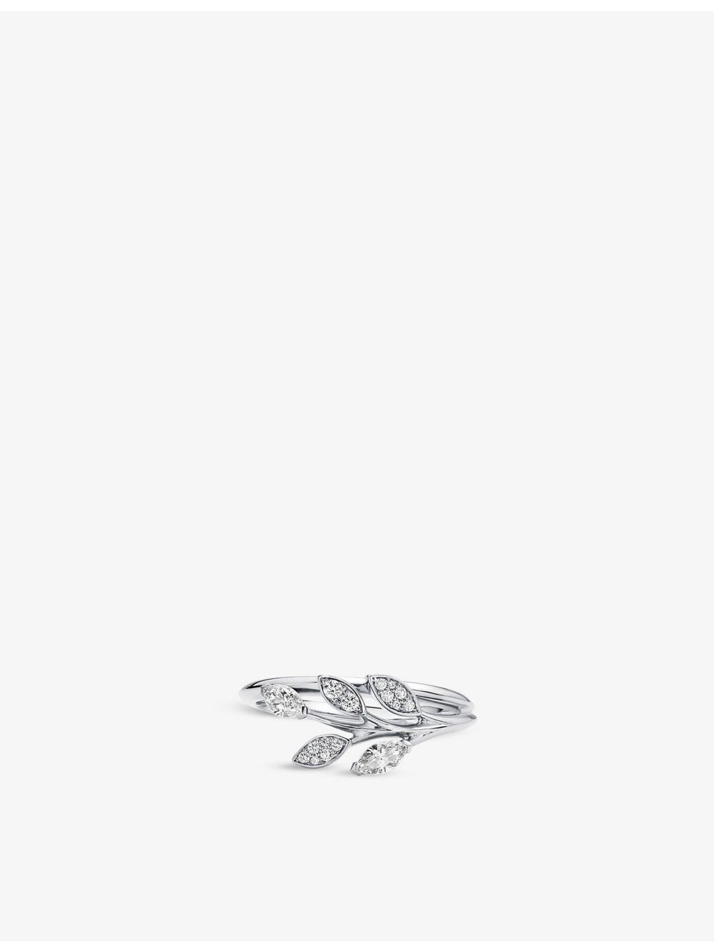 Tiffany Victoria Vine diamond and platinum ring 0.24ct - British product