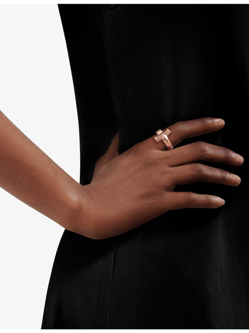 Tiffany T1 wide 18ct rose-gold ring, 4.5mm (British brand)