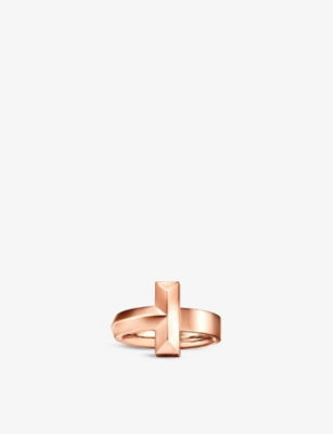 Tiffany & Co. T T1 Wide 18ct Rose Gold Ring