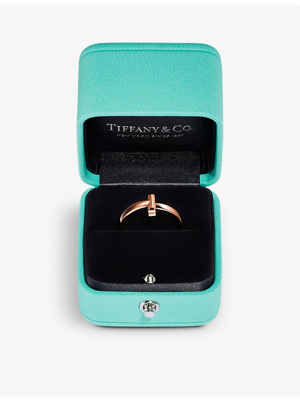 Tiffany T1 narrow 18ct rose-gold ring, imported from the UK