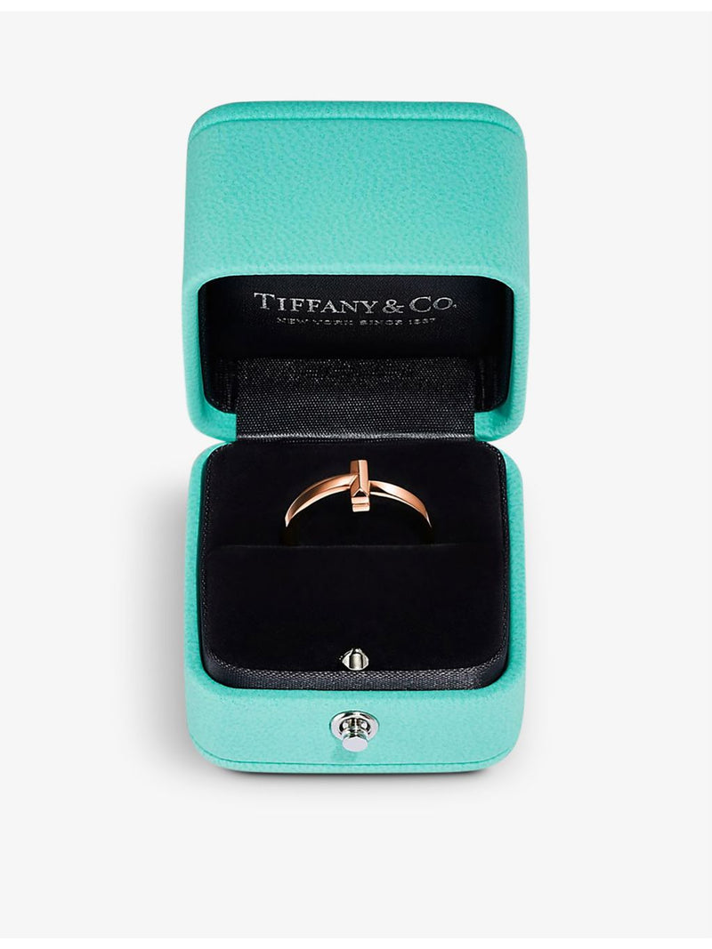 Tiffany T1 narrow 18ct rose-gold ring, imported from the UK