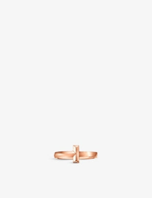 Tiffany & Co. T T1 Narrow 18ct Rose-Gold Ring