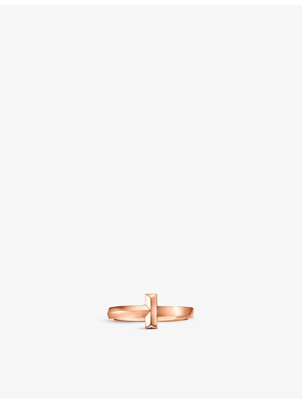 Tiffany T1 narrow 18ct rose-gold ring, imported from the UK
