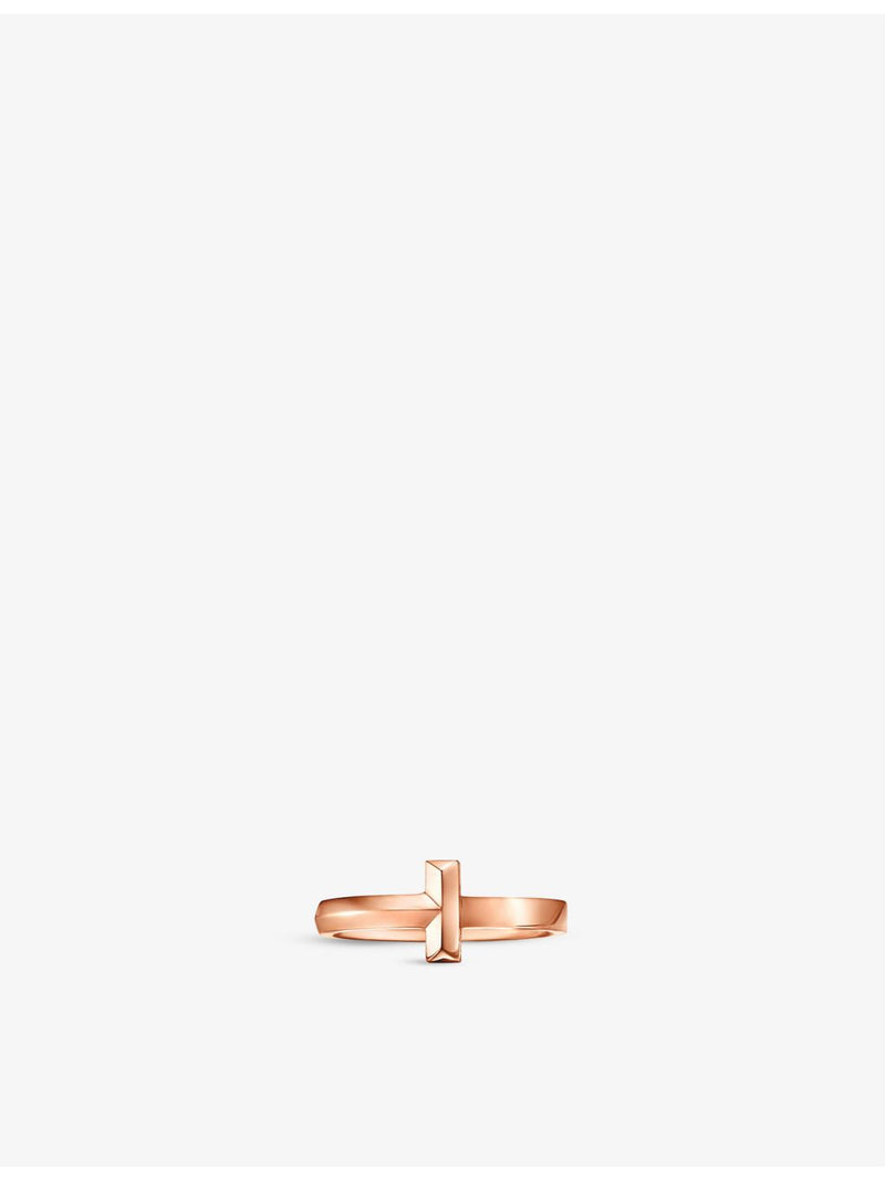 Tiffany T1 narrow 18ct rose-gold ring, imported from the UK