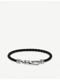 Thomas Sabo braided leather sterling-silver bracelet 17cm, imported from the UK