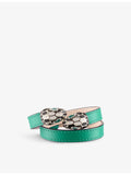 Bulgari Serpenti Forever wrap-around leather and enamel bracelet, UK version