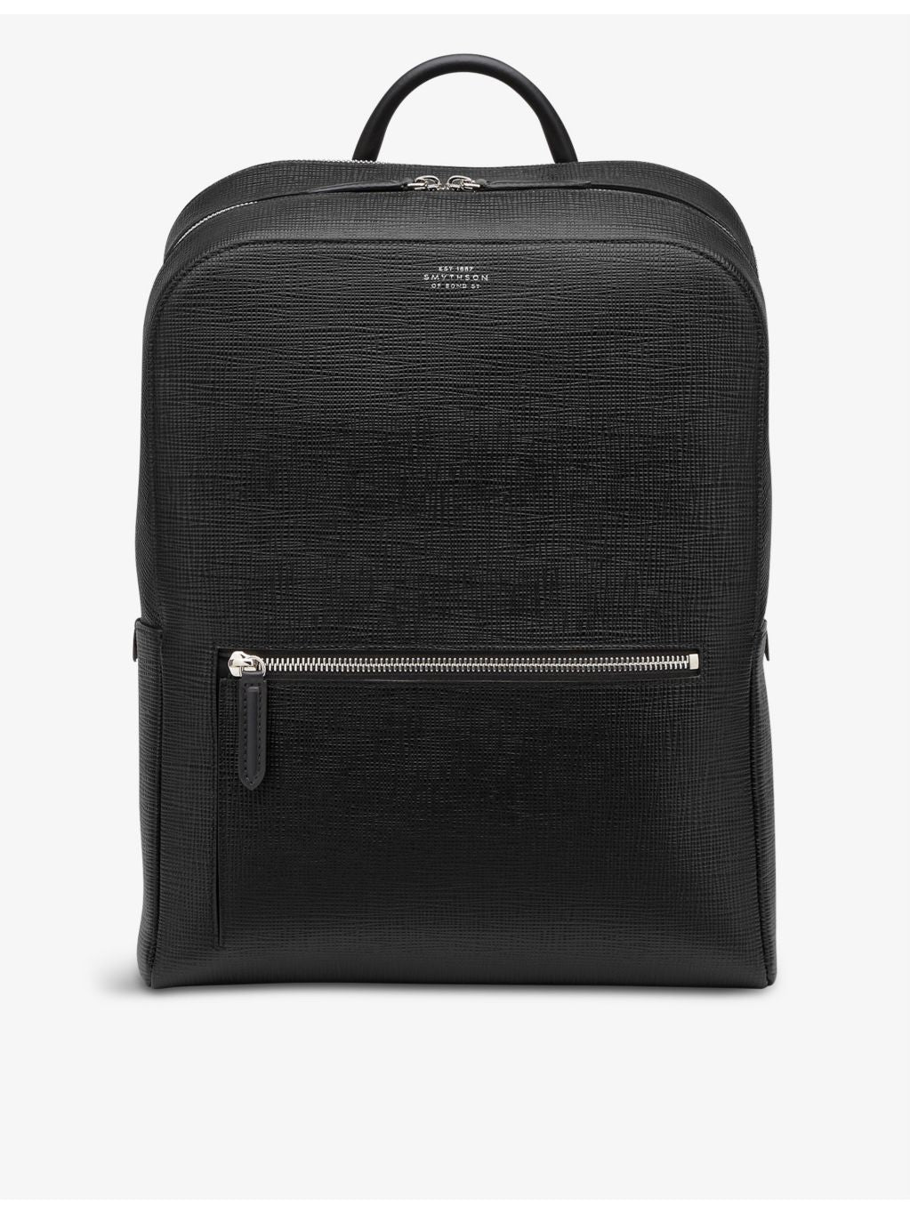 Smythson Panama zip-around leather backpack, imported from the UK