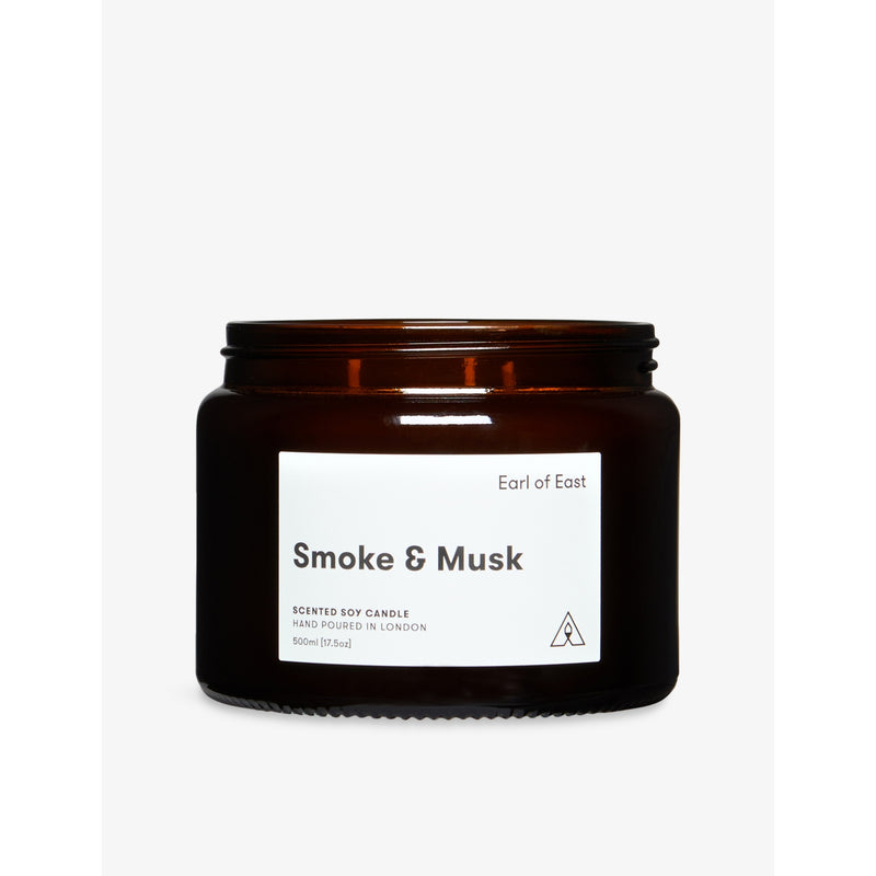 Earl of East candle Smoke & Musk 500ml, imported from the UK