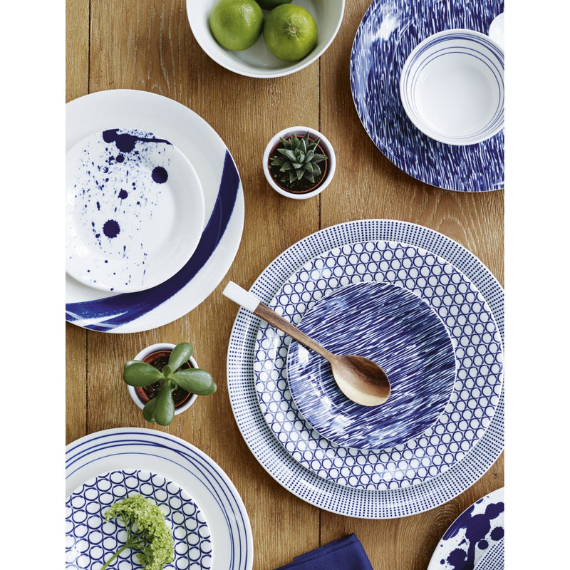 Royal Doulton Pacific Lines porcelain plates set of six 28cm (British brand)