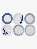 Royal Doulton Pacific Lines porcelain plates set of six 28cm (British brand)