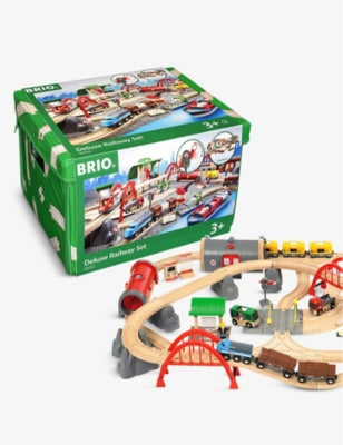 Brio Deluxe wooden toy railway set 87 pieces, imported from the UK