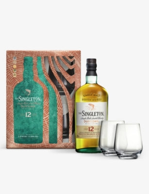 Singleton single malt Scotch whisky with tumblers 700ml, UK version