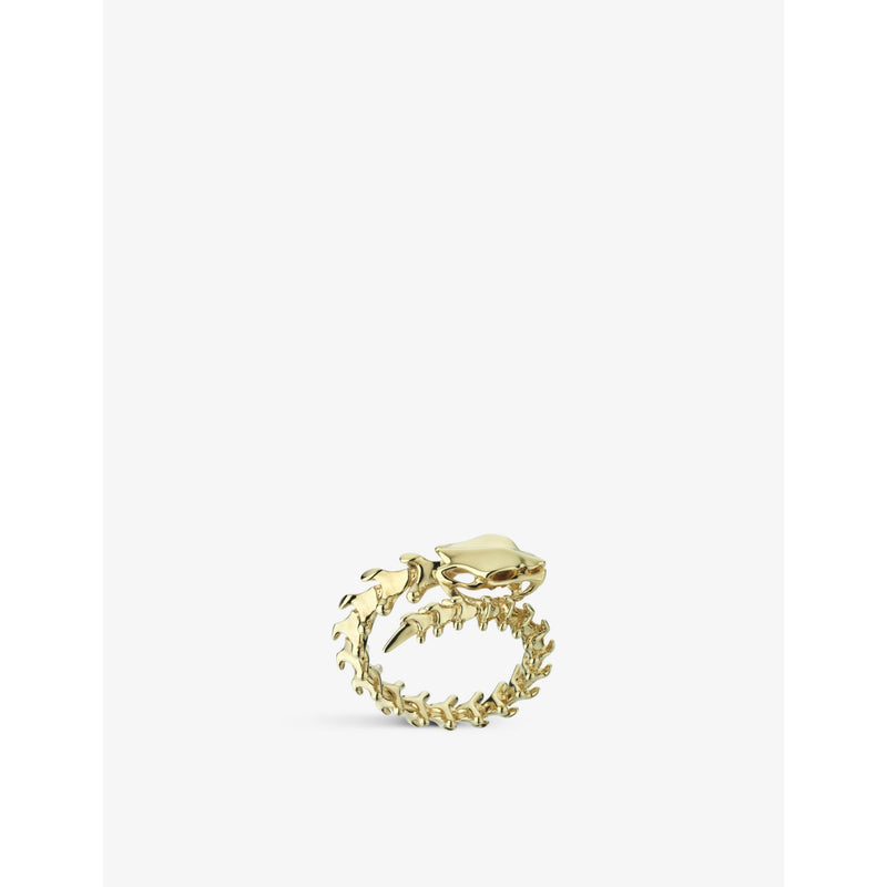 Serpent Trace yellow gold vermeil wrap ring - M