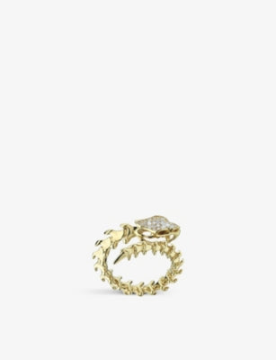 Shaun Leane Serpent Trace Yellow Gold Vermeil and Diamond Wrap Ring