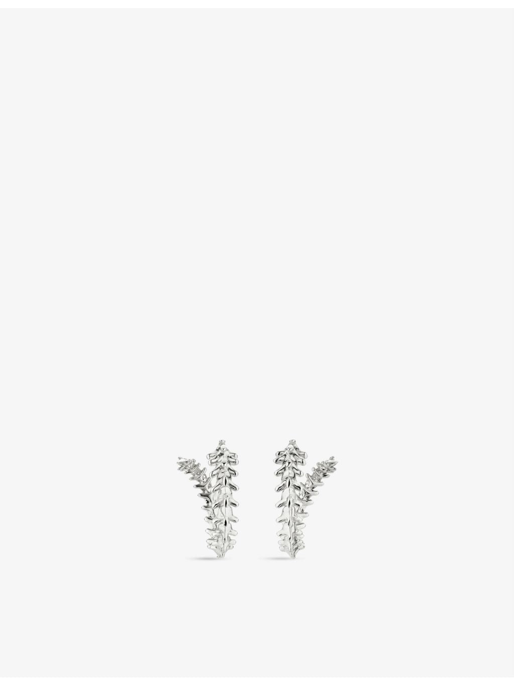 Shaun Leane mini hoop earrings in sterling silver, imported from the UK