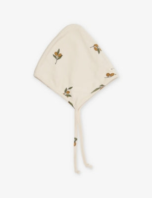 Organic Zoo Olive-Print Cotton Bonnet 0-12 Months