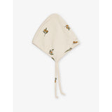 Organic Zoo baby bonnet olive print 0-12 months, imported from the UK