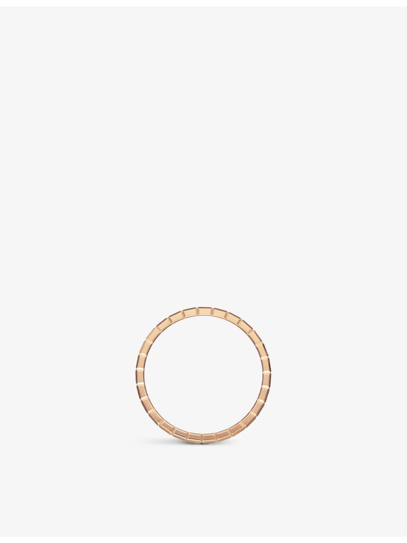 Chopard ice cube ring 18ct rose gold diamond Swiss luxury, UK version