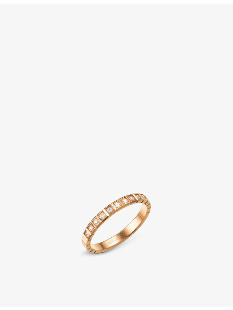 Chopard ice cube ring 18ct rose gold diamond Swiss luxury, UK version