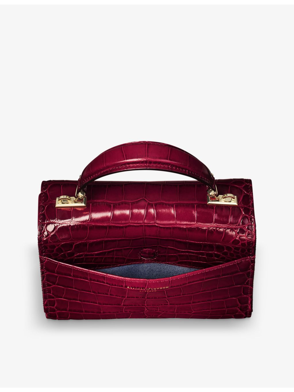 Aspinal of London Mayfair midi leather top-handle bag - British product