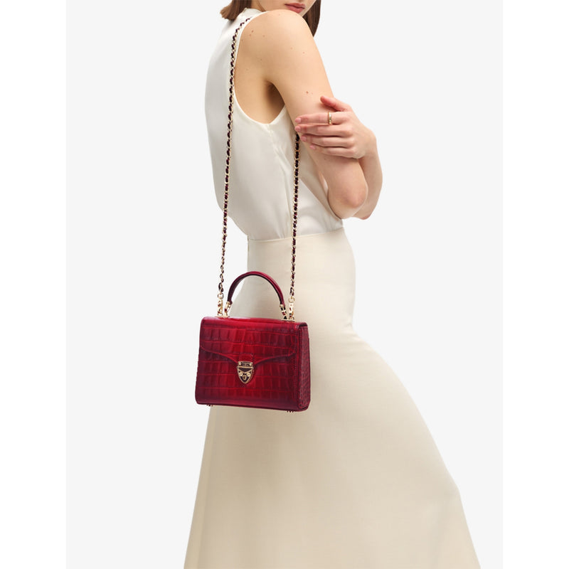 Aspinal of London Mayfair midi leather top-handle bag - British product