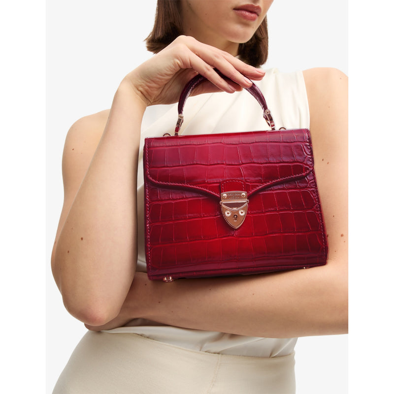 Aspinal of London Mayfair midi leather top-handle bag - British product