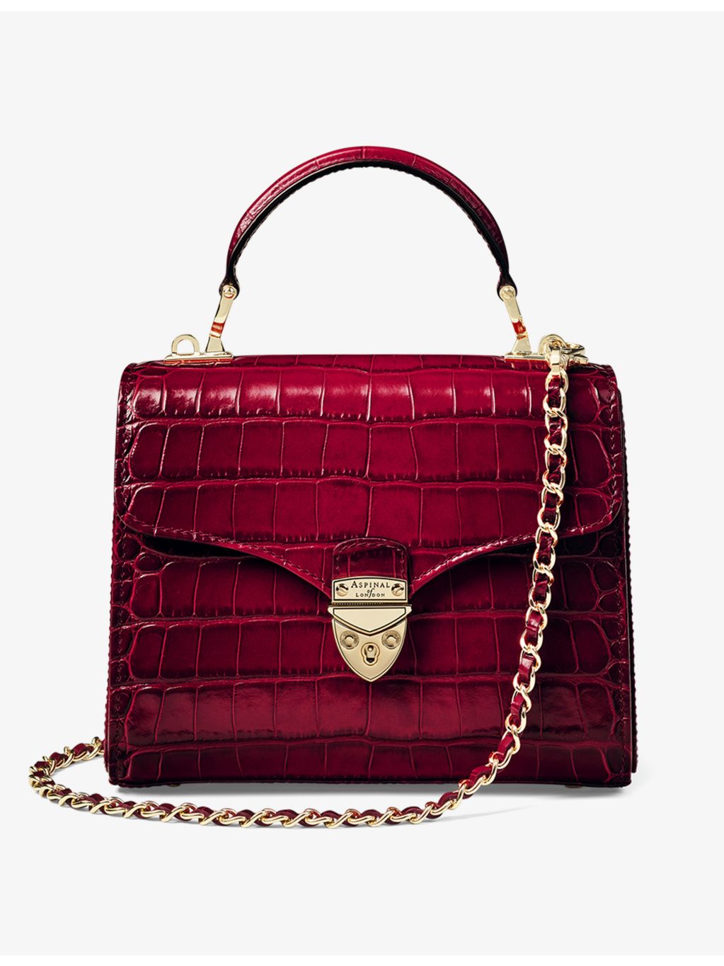 Aspinal of London Mayfair midi leather top-handle bag - British product