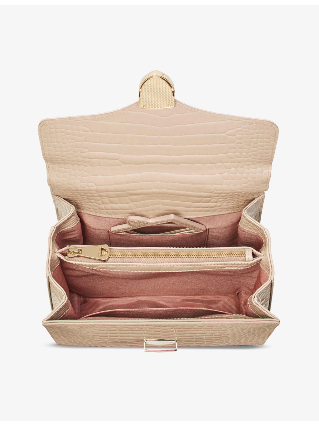 Aspinal of London Mayfair croc-embossed leather top-handle bag, UK version