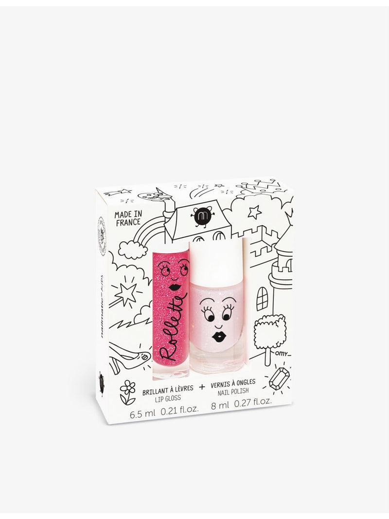 Nailmatic Fairytales Duo set in Polly and Raspberry, UK version