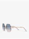 Tiffany T hexagonal sunglasses 57mm, imported from the UK