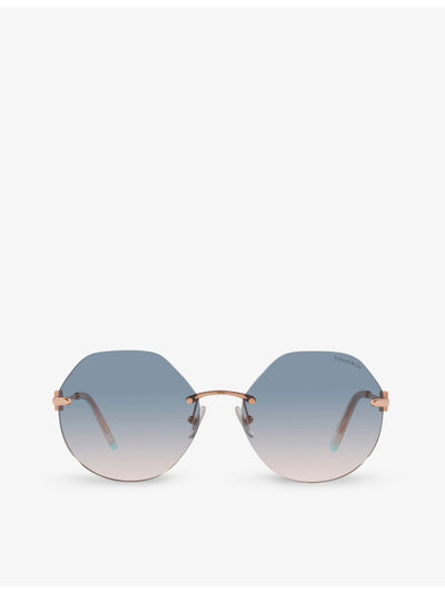 selfridges Tiffany & Co. Tiffany T Hexagonal-Frame Acetate and Metal Sunglasses- Buy online at McGrocer