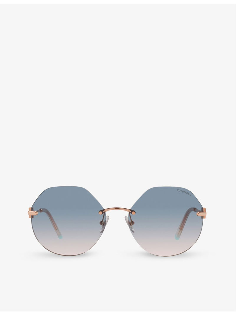 Tiffany T hexagonal sunglasses 57mm, imported from the UK
