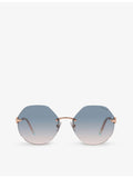 Tiffany T hexagonal sunglasses 57mm, imported from the UK